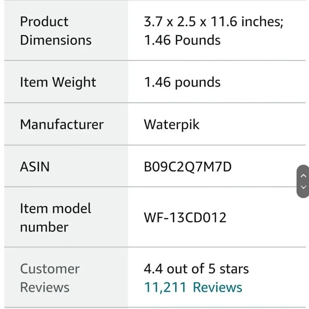 Waterpik‎ Cordless Pearl Waterflosser- Black